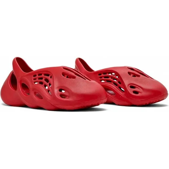 Men's Red Non Slip Cloud Slides Lightweight Foam Runner Sandal Shoes